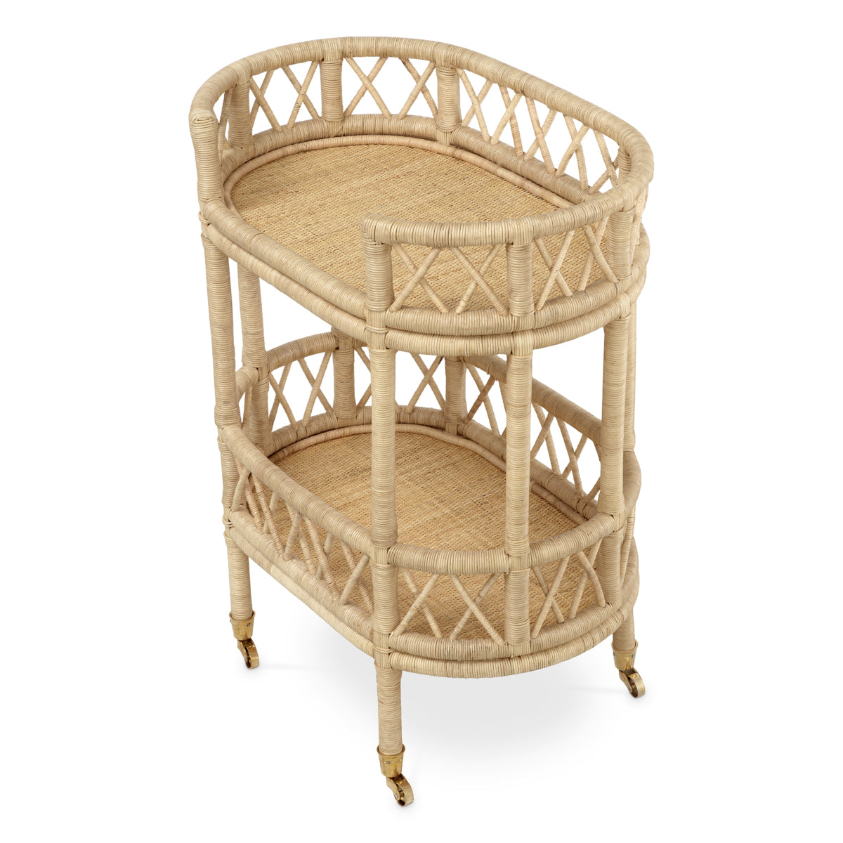 Trolley en rotin naturel | Eichholtz Dorini - vue d'ambiance | REMO-HOME