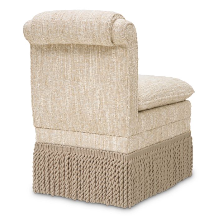Chaise de salle à manger bouclé crème | Eichholtz Fairburn