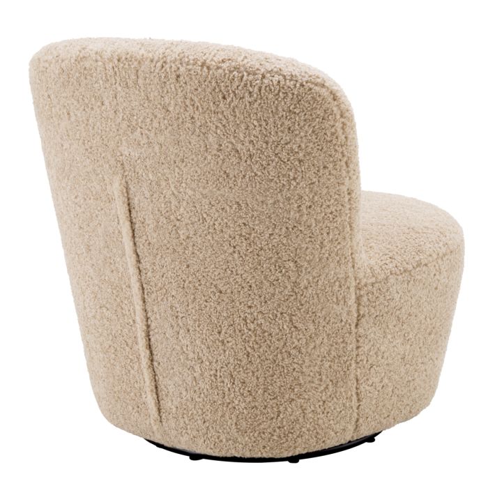 Fauteuil pivotant molletonné sable | Eichholtz Doria