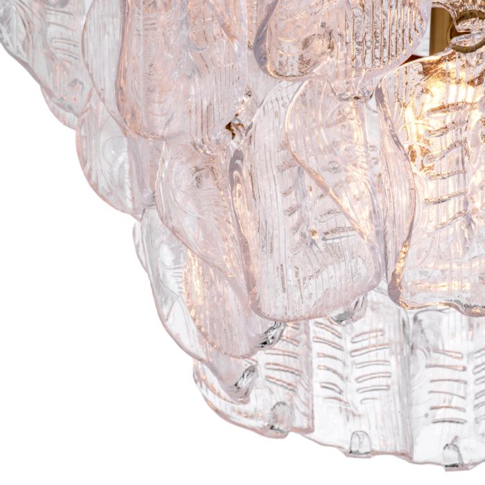 Lustre en laiton et verre transparent | Eichholtz Solange