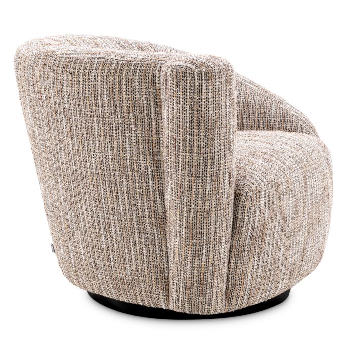 Fauteuil pivotant en tissu beige | Eichholtz Colin G