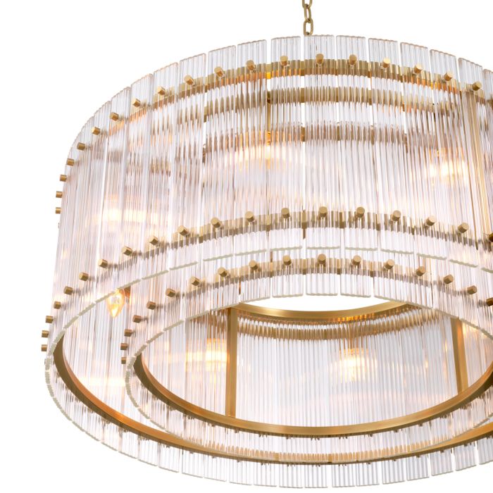 Lustre doré en verre transparent | Eichholtz Ruby Single