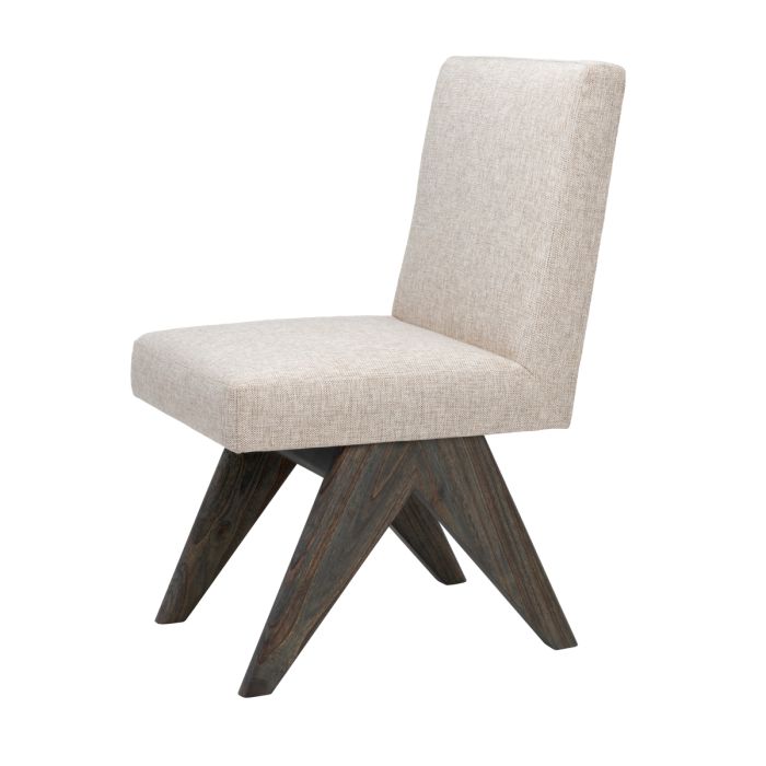 Chaise de salle à manger en tissu blanc écru | Eichholtz Erudit