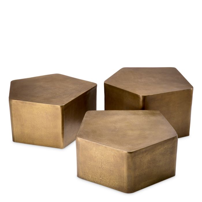 Table basse en laiton (lot de 3) | Eichholtz Veenazza