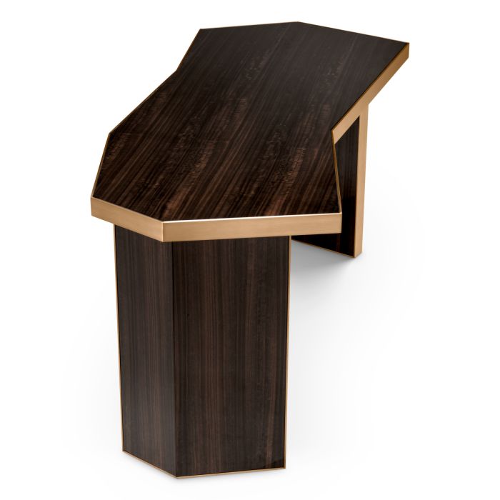 Bureau en eucalyptus brillant et laiton brossé | Eichholtz Xenon