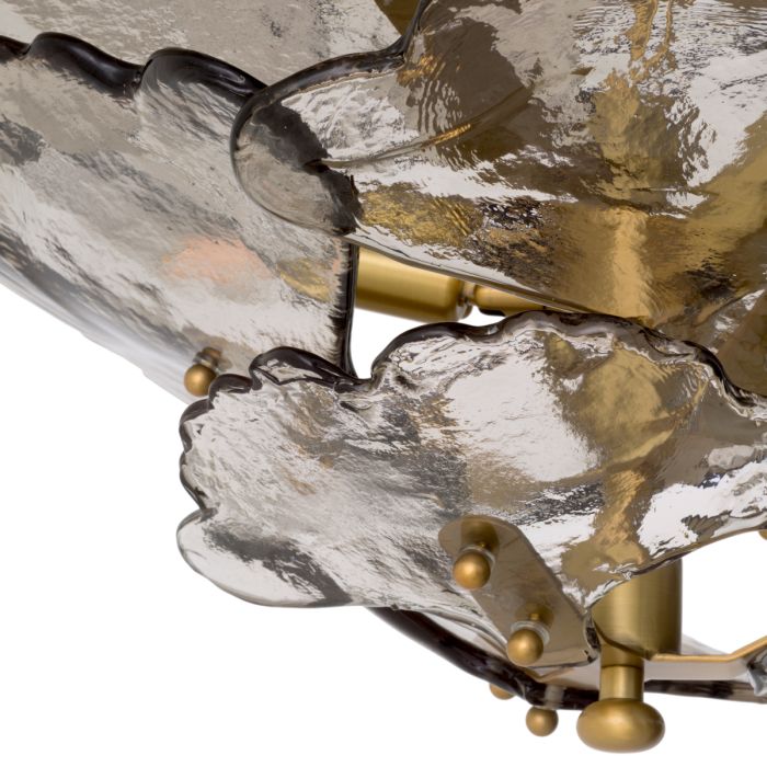 Lustre doré en verre fumé | Eichholtz Florina