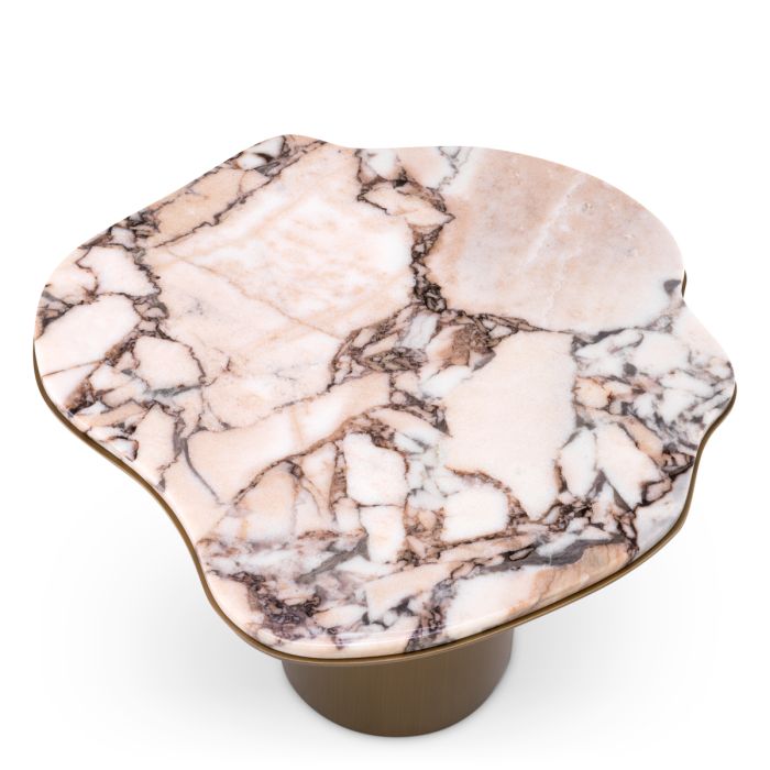 Table d'appoint dorée en marbre | Eichholtz Shapiro