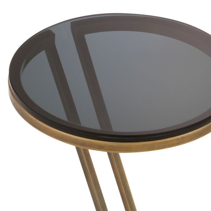 Table d'appoint dorée en verre fumé | Eichholtz Falcone