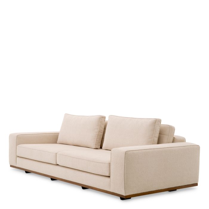 Canapé 2 places en tissu beige | Eichholtz Aurora S