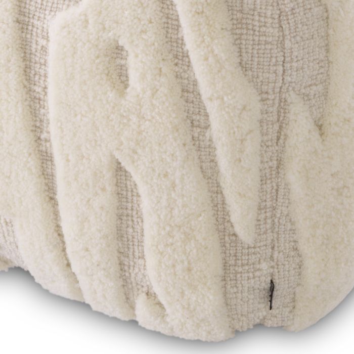 Pouf en laine ivoire | Eichholtz Zenon
