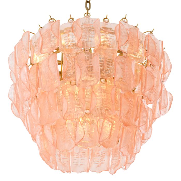 Lustre en laiton et verre soufflé | Eichholtz Solange