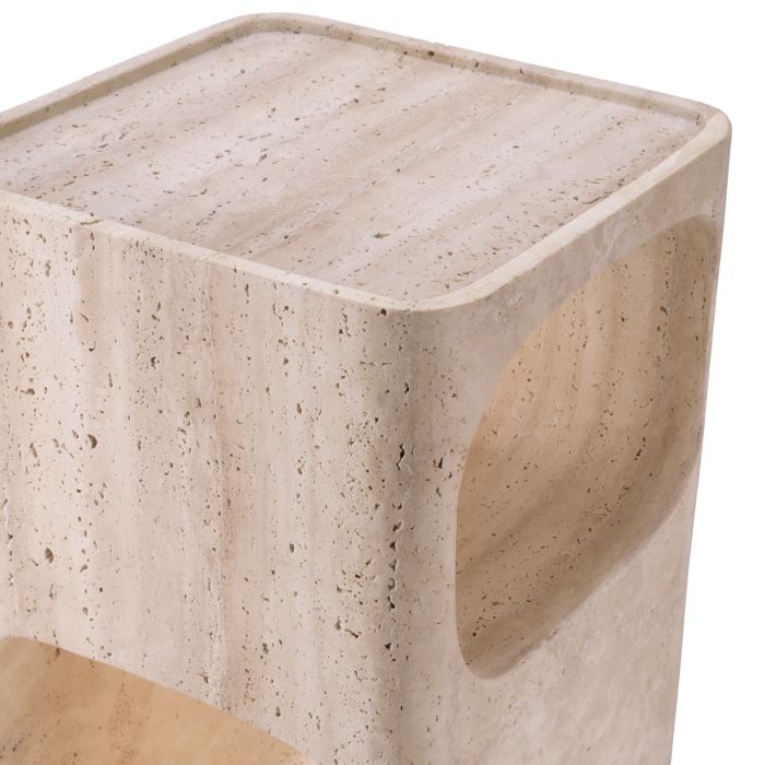Table d'appoint en travertin | Eichholtz Adler