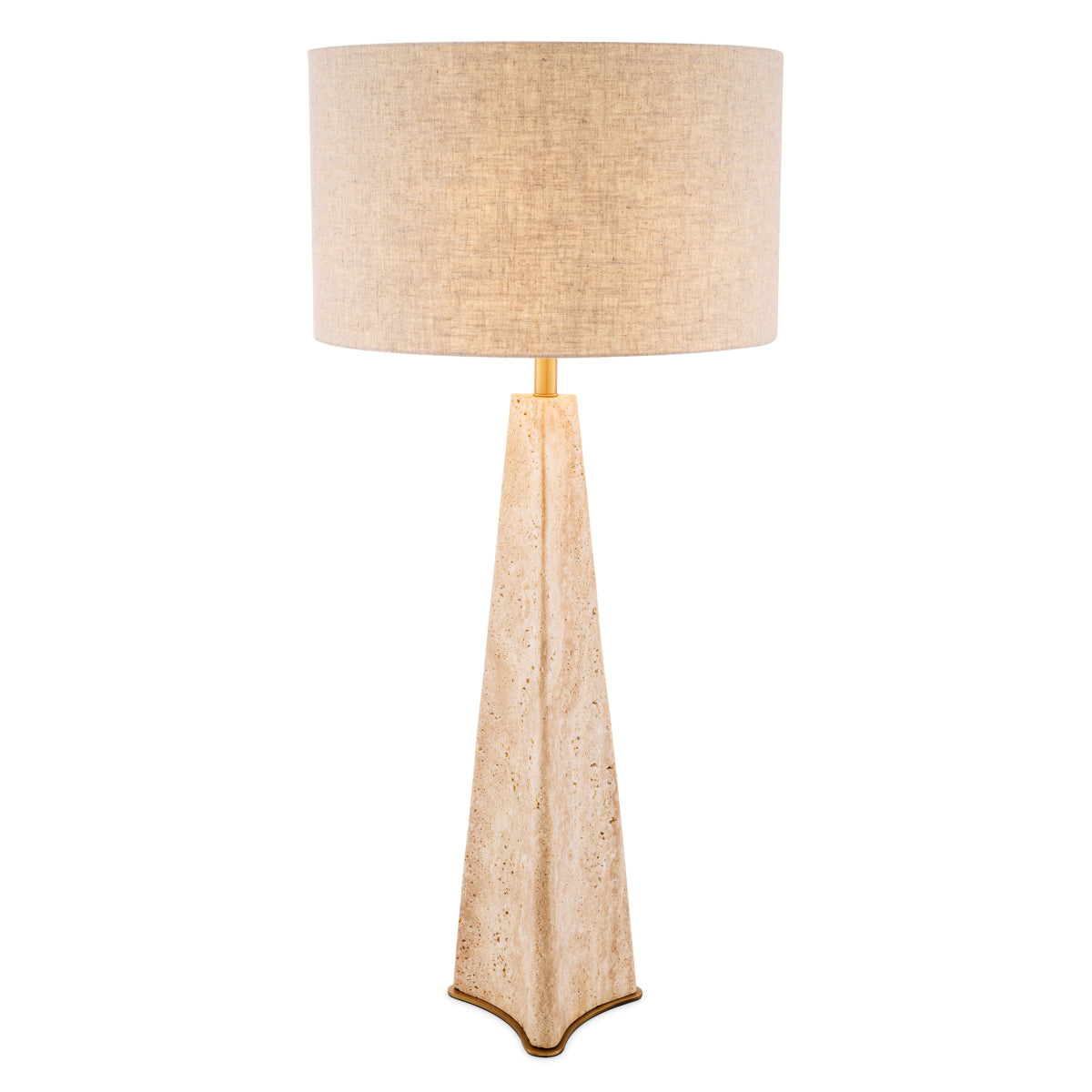 Lampe de table en travertin avec abat-jour | Eichholtz Benson - vue d'ambiance | REMO-HOME