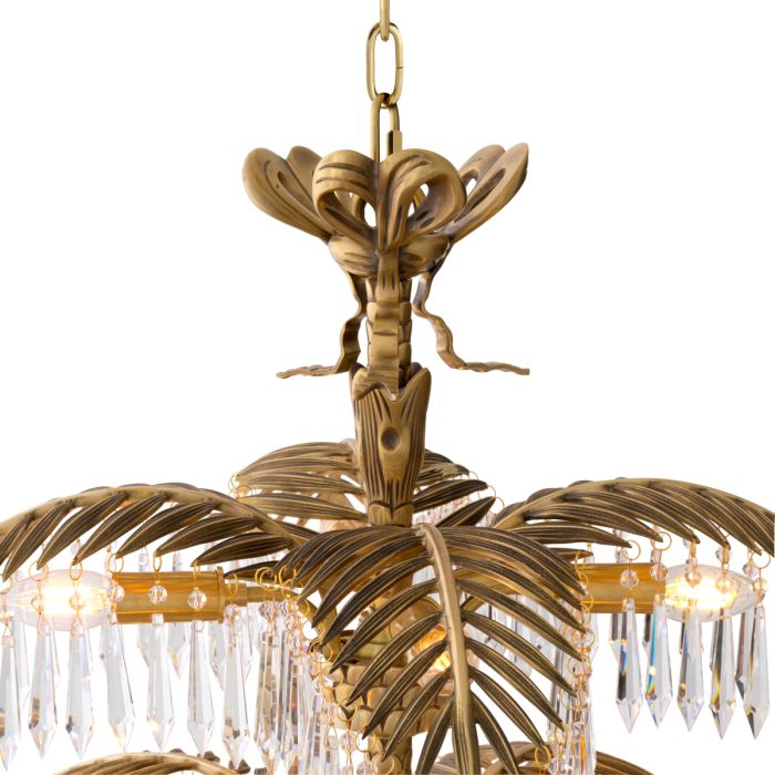 Lustre doré en cristal | Eichholtz Hildebrandt XL