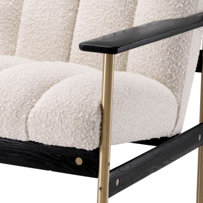Fauteuil bouclé crème | Eichholtz Elan