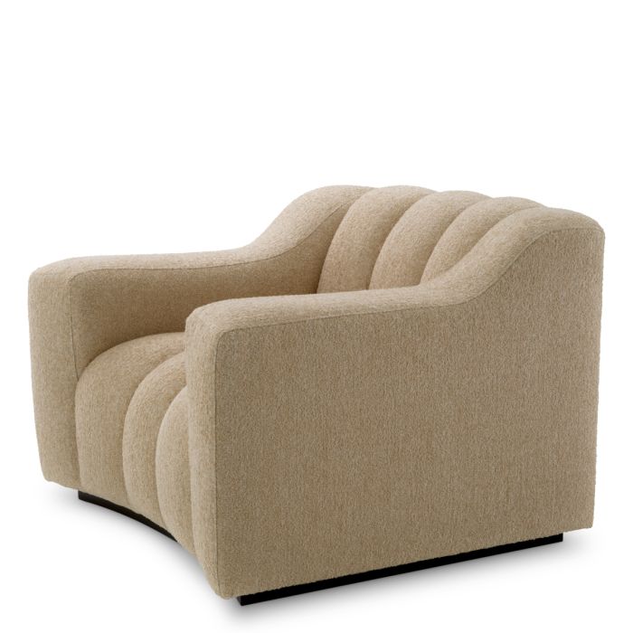 Fauteuil en tissu sable | Eichholtz Kelly
