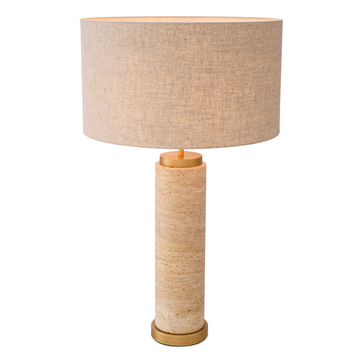 Lampe de table en travertin avec abat-jour | Eichholtz Lxry. - vue d'ambiance | REMO-HOME