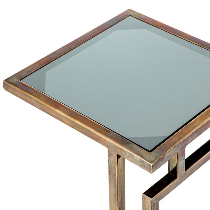 Table d'appoint dorée en verre fumé | Eichholtz Marcus