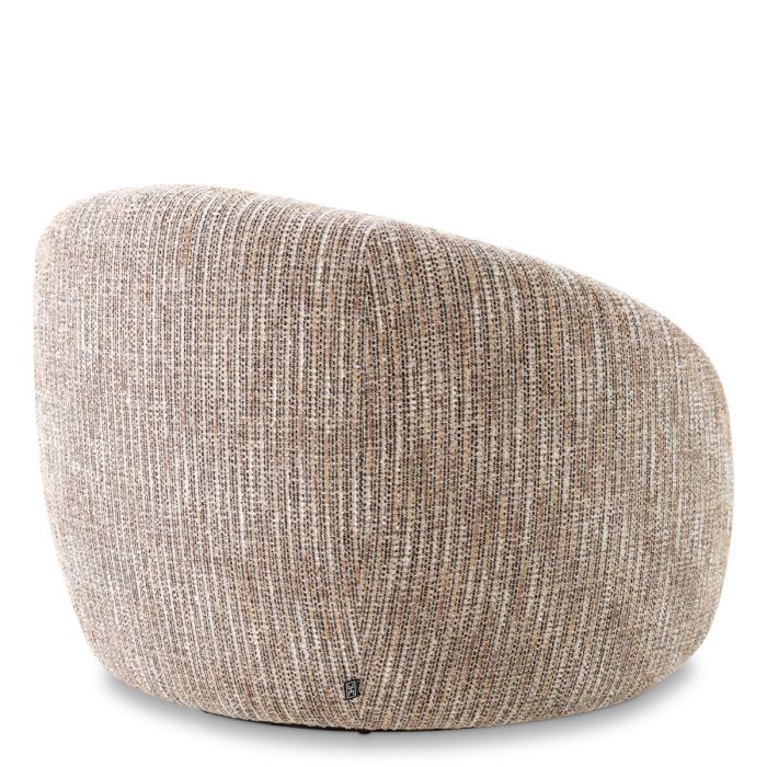 Fauteuil pivotant en tissu beige | Eichholtz Amore
