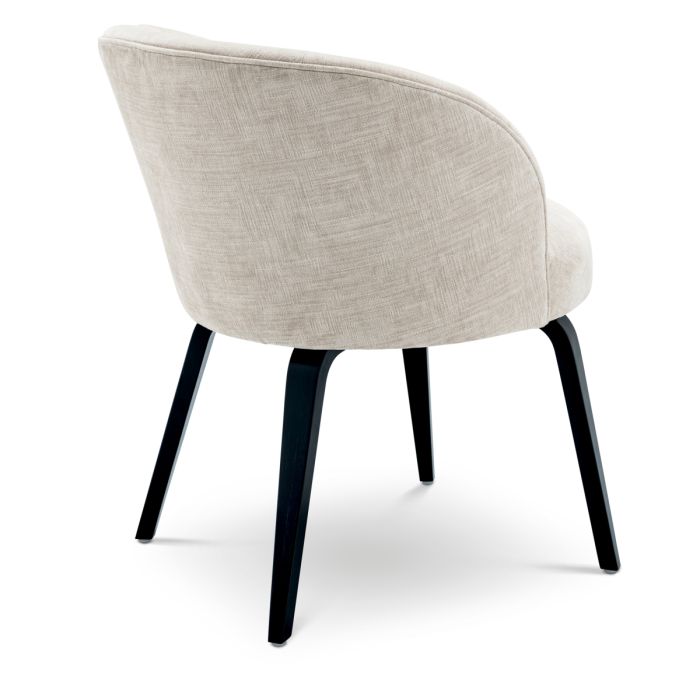 Chaise de salle à manger en tissu beige | Eichholtz Vichy
