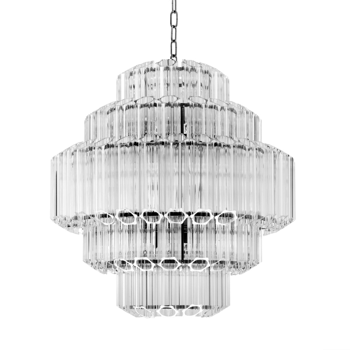 Chandelier en nickel | Eichholtz Vittoria S - vue d'ambiance | REMO-HOME