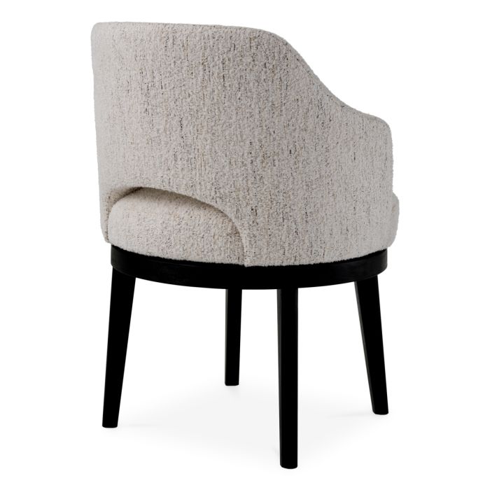 Chaise de salle à manger en tissu blanc cassé | Eichholtz Sofia