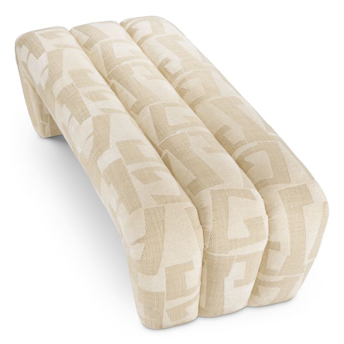 Banc à motifs en tissu sable | Eichholtz Eastborne