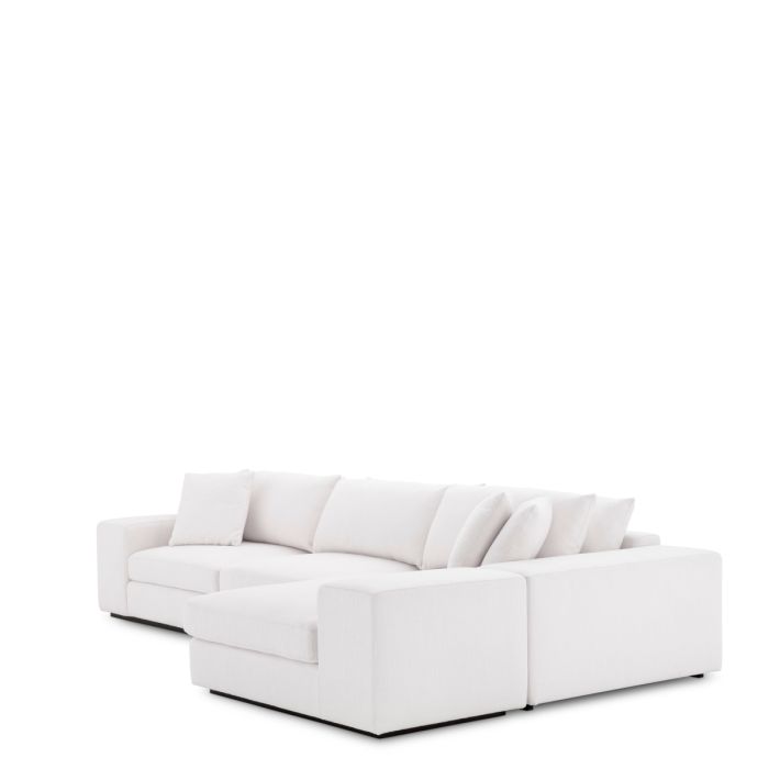 Canapé 4 places avec méridienne en tissu blanc | Eichholtz Vista Grande