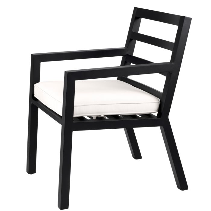 Chaise extérieure en métal noir | Eichholtz Delta