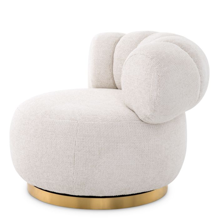 Fauteuil en tissu blanc cassé | Eichholtz Phedra