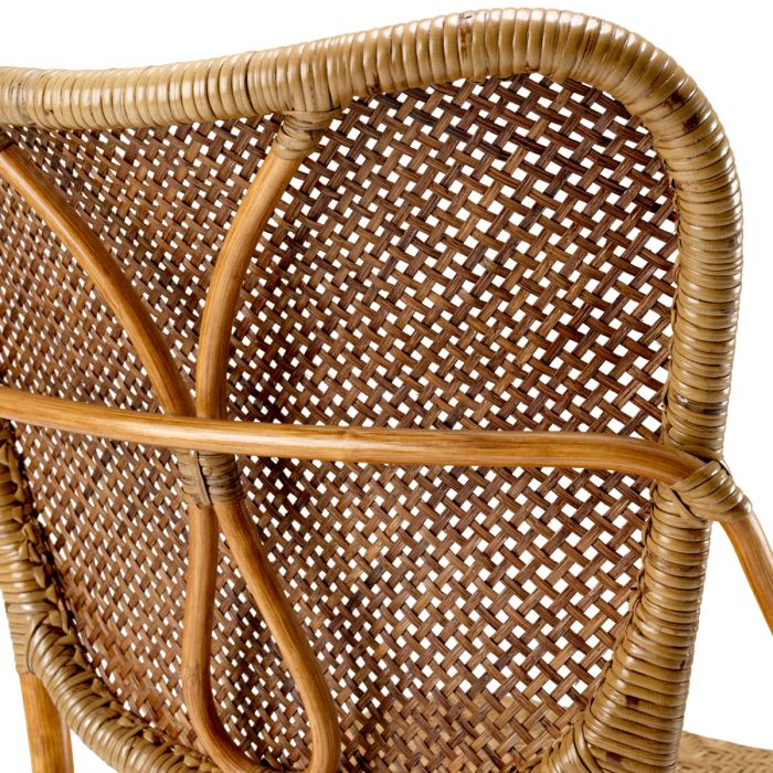 Chaise de salle à manger marron en rotin | Eichholtz Colony