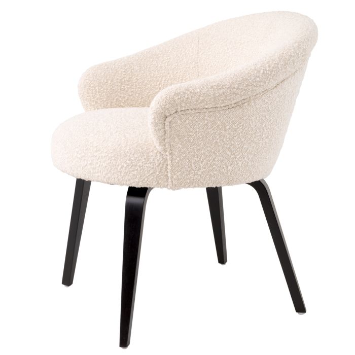 Chaise de salle à manger bouclé crème | Eichholtz Moretti