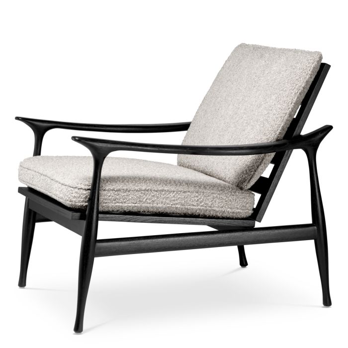 Fauteuil bouclé gris | Eichholtz Manzo