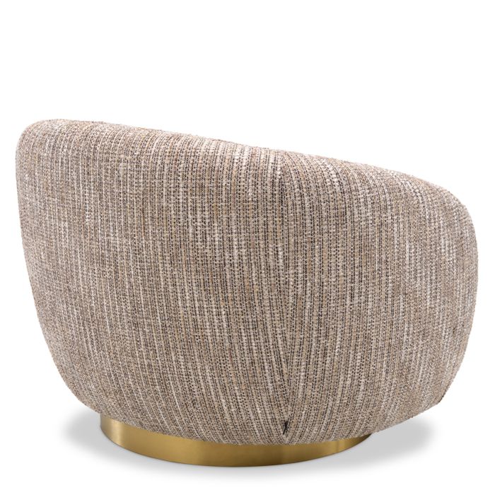 Fauteuil pivotant en tissu beige | Eichholtz Brice