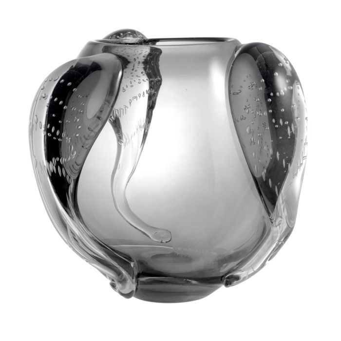 Vase en verre soufflé gris | Eichholtz Sianluca L