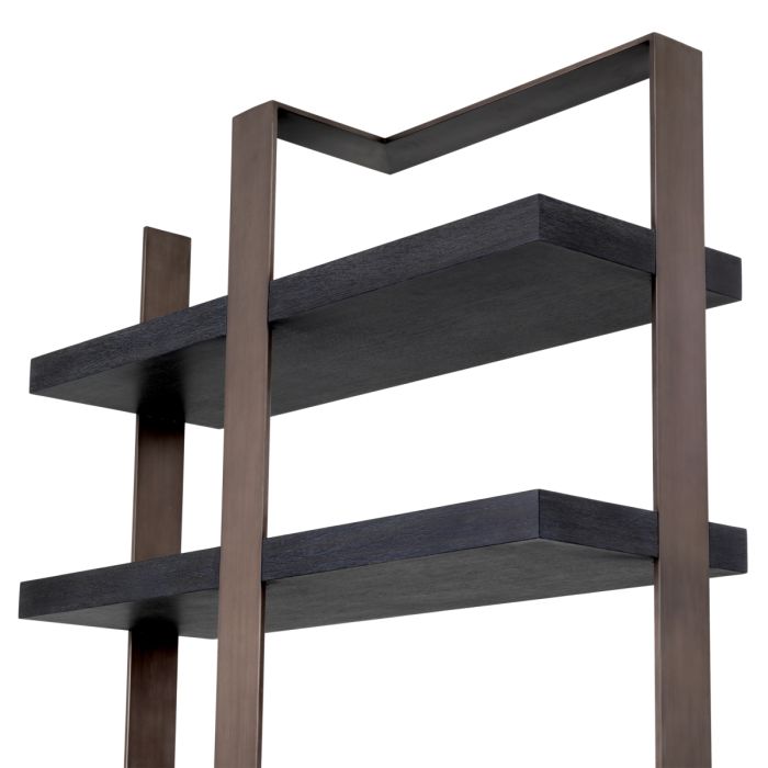 Bibliothèque en chêne gris anthracite | Eichholtz Geo