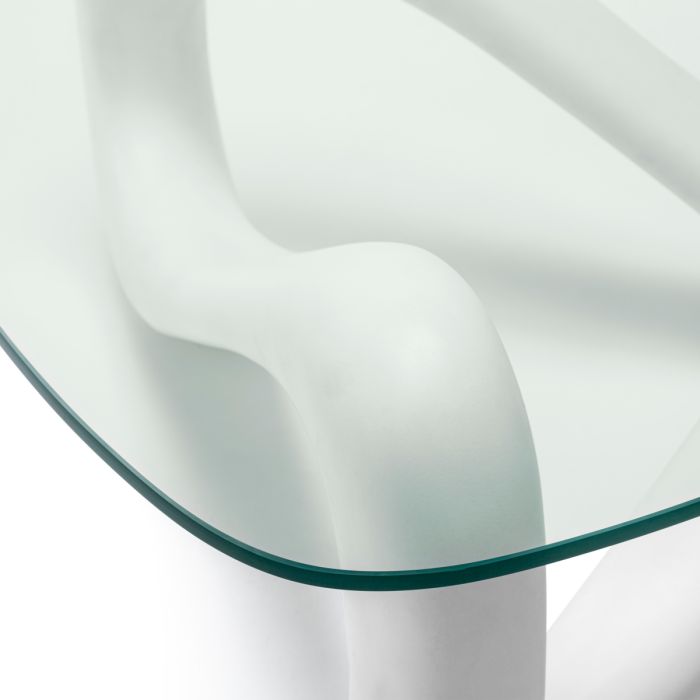 Table basse en verre et effet béton blanc | Eichholtz Aventura