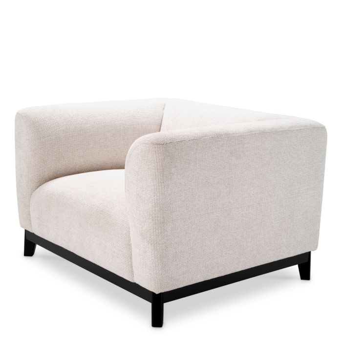 Fauteuil en tissu blanc cassé | Eichholtz Corso