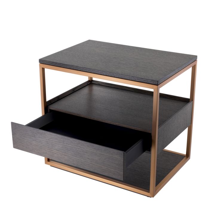 Table de chevet en chêne moka | Eichholtz Parker