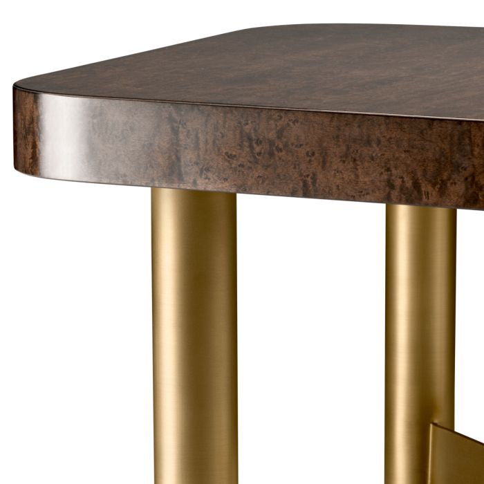 Table d'appoint dorée en bois d'eucalyptus brillant | Eichholtz Oracle