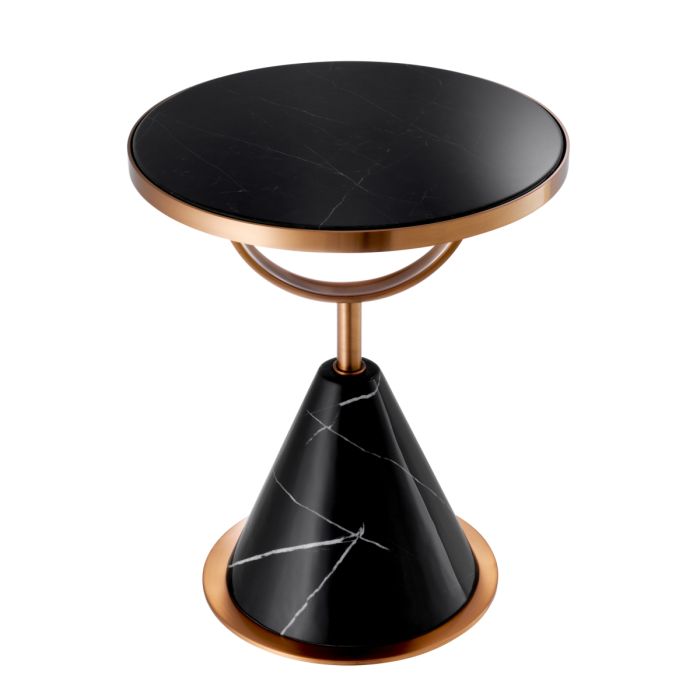 Table d'appoint cuivrée en résine noire | Eichholtz Park Lane