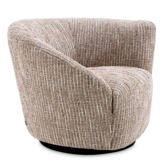 Fauteuil pivotant en tissu beige | Eichholtz Colin D