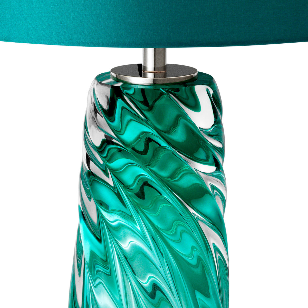 Lampe de table en nickel et turquoise | Eichholtz Barron - vue d'ambiance | REMO-HOME