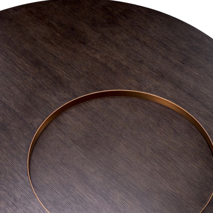 Table basse ronde en bois de chêne brillant | Eichholtz Otus