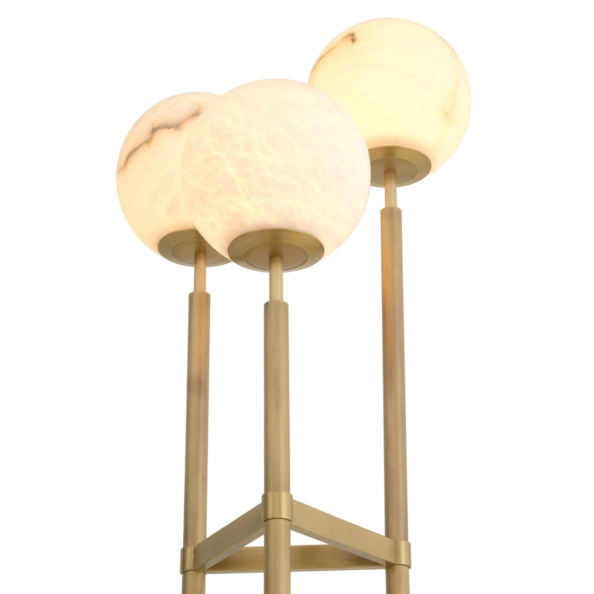 Lampe sur pied en laiton antique et albâtre | Eichholtz Fiori - vue d'ambiance | REMO-HOME
