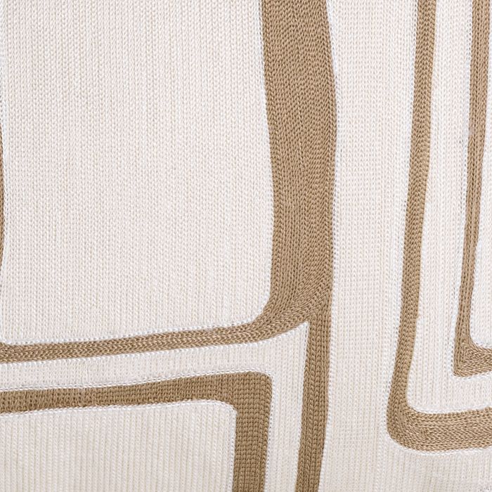 Coussin carré en tissu beige/doré | Eichholtz Ribeira