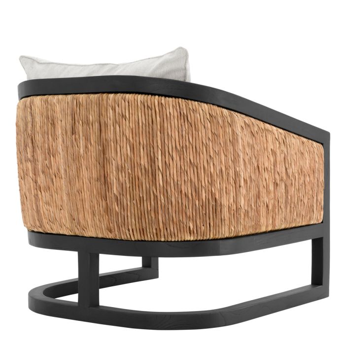 Fauteuil en rotin et tissu crème | Eichholtz Aruba