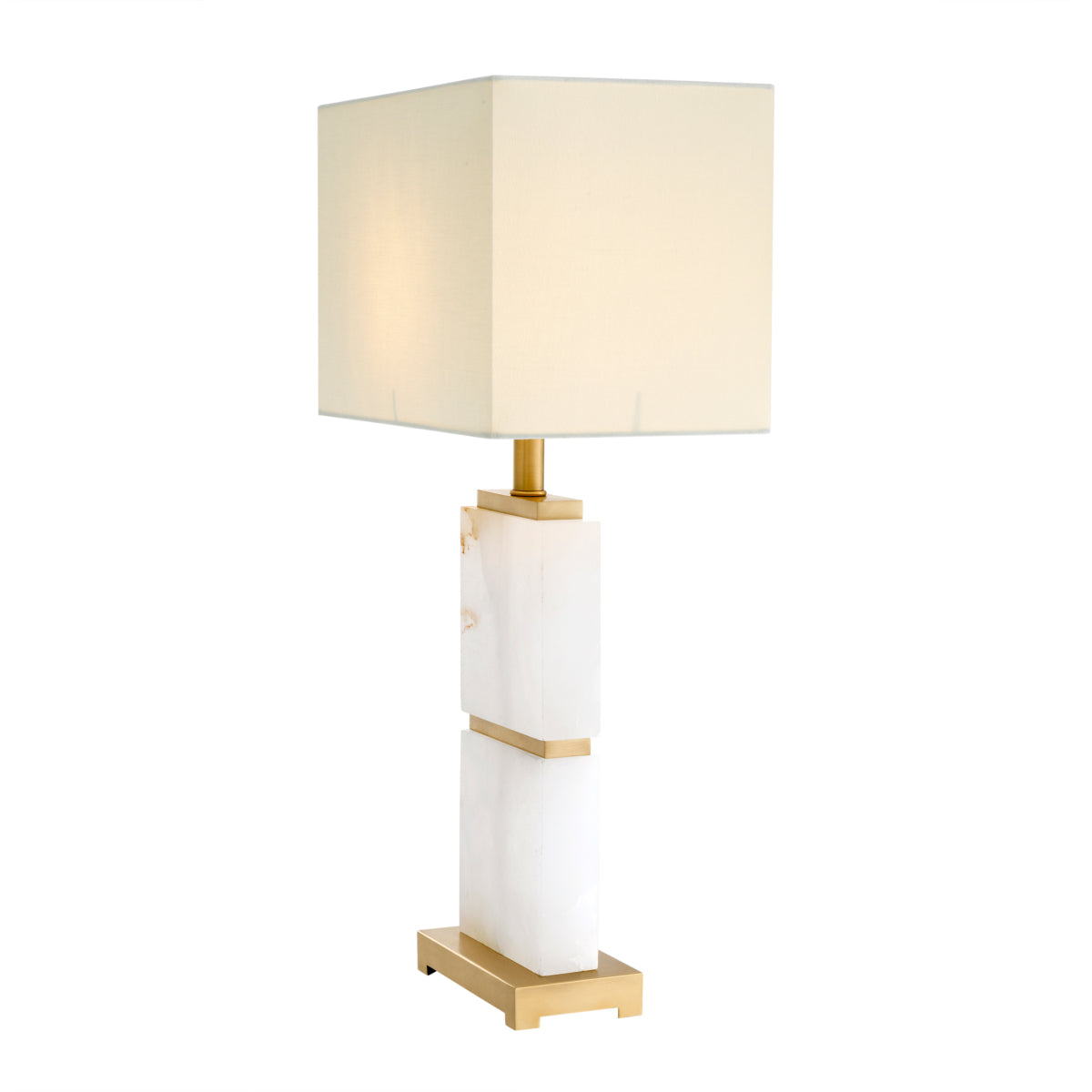 Lampe de table en laiton mat et albâtre | Eichholtz Robbins - vue d'ambiance | REMO-HOME