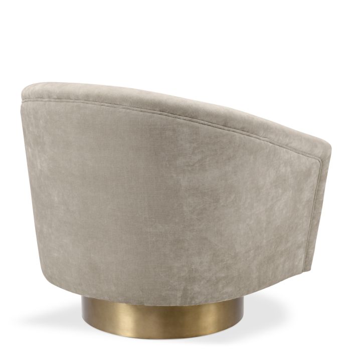 Fauteuil pivotant en velours sable | Eichholtz Catene