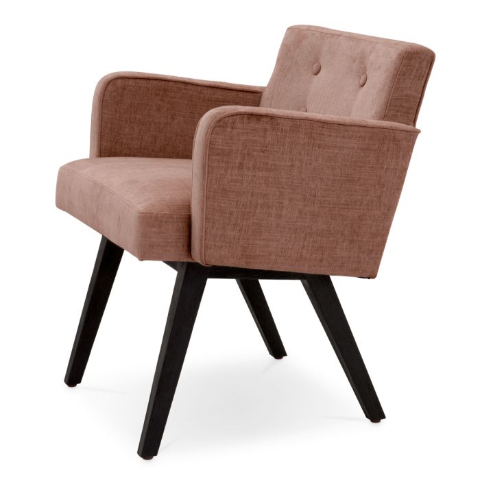 Chaise de salle à manger en tissu rose | Eichholtz Locarno